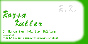 rozsa kuller business card